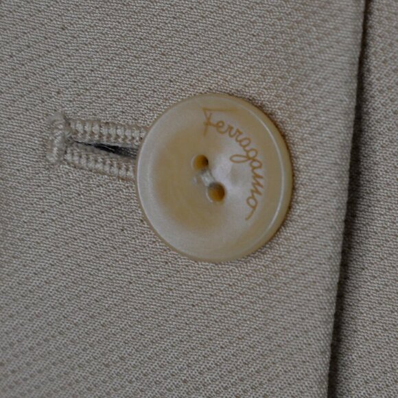 Salvatore Ferragamo Silk Jacket Butter Yellow Sz 6 - Picture 7 of 8